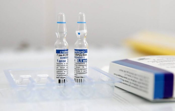 COVID-19 vaccination site in Novosibirsk, Russia