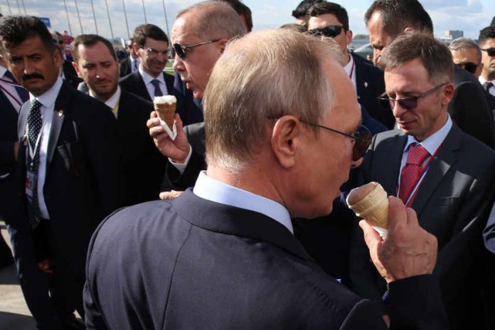 Russian President Vladimir Putin and Turkish President Recep Tayyip Erdogan visit the MAKS 2019 International Aviation and Space Show