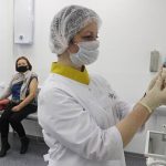 COVID-19 vaccination site at Moscows Shchyolkovsky shopping centre