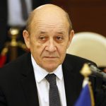 French Foreign Minister Jean-Yves Le Drian in Algiers