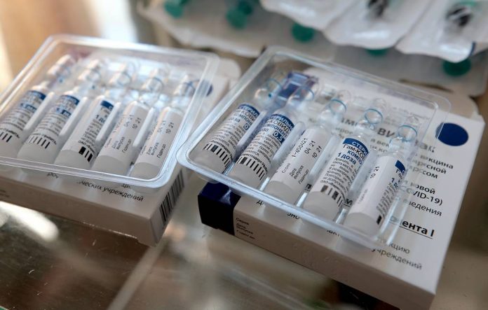 COVID-19 vaccination site at Sudak health resort in Crimea