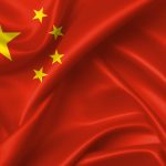 Flag of China 3D, silk texture