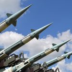 Combat missiles on a launcher.