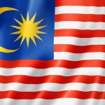 Malaysia flag, three dimensional render, satin texture