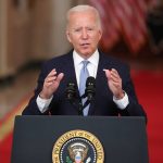 US President Joe Biden delivers remarks on the end of the war in Afghanistan