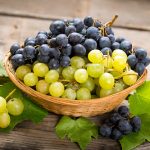 Fresh grapes in the basket