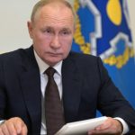 Russian President Vladimir Putin attends CSTO summit in Dushanbe via videoconference