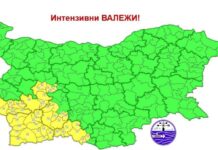 Интензивни валежи отново оцветяват част от картата на България в петък