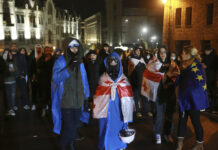 Хиляди хора излязоха отново на протест в Грузия в подкрепа на европейското бъдеще на страната