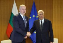Росен Желязков се среща с председателя на Европейския съвет Антонио Коща