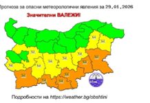 Оранжев и жълт код за опасно време: Идват поройни дъждове