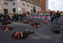 В Италия започнаха национални протести срещу правителството на Мелони